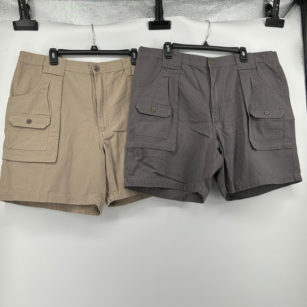 BUNDLE RedHead Mens 8 Pocket Cargo Shorts‎ Gray Khaki 44 NWT Utility Hiking Gorp